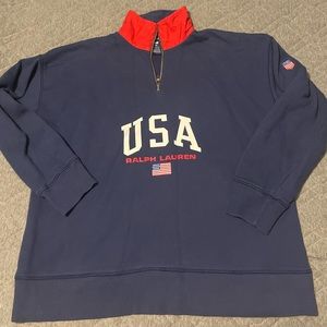 Vintage 90s Ralph Lauren Polo Sport Quarter Zip Sweatshirt